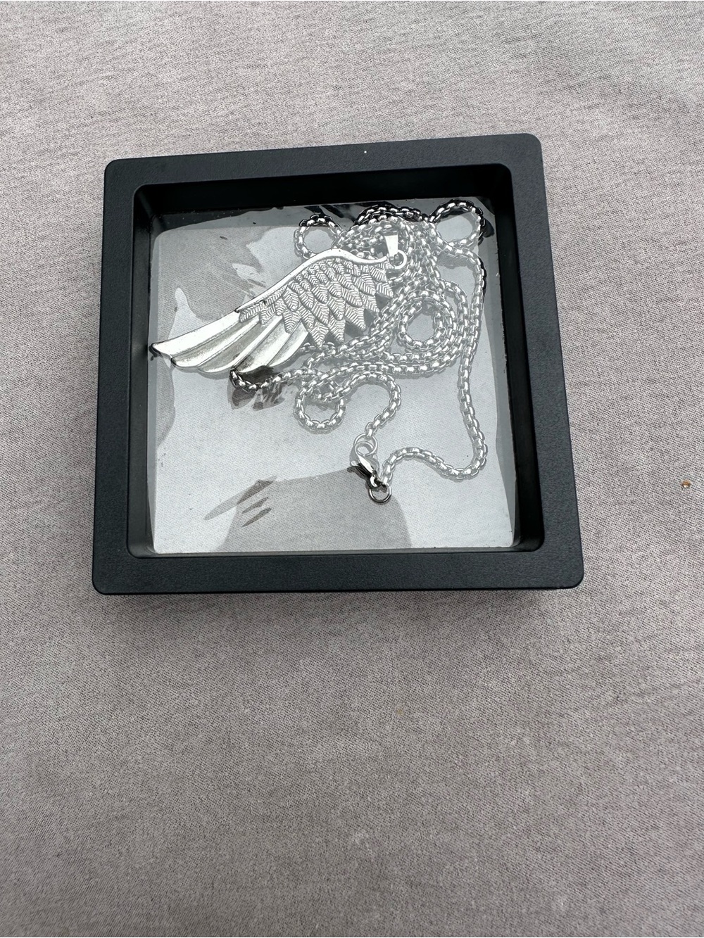 Silver Wing Pendant Necklace - Silver